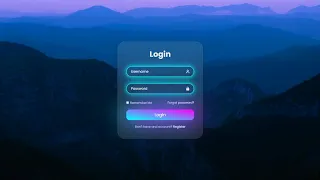 Modern Login Form with Gradient Button Hover Effect HTML CSS Tutorial