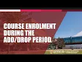 Course enrolment during the period
