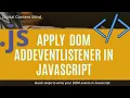 How to Apply DOM addEventListener in Javacript