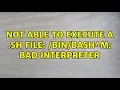Ubuntu Not able to execute a sh file M bad interpreter
