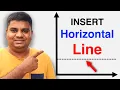 How To Add Horizontal Line In