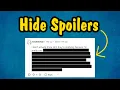 How to Black Out Spoiler Text on Reddit hide so that others can t see until they click