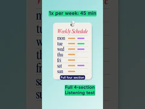 The weekly IELTS Listening practice routine