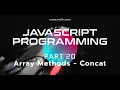 Learning Javascript Programming Part 20 Joining Arrays with Concat