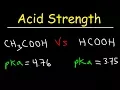 pKa Ka and Acid Strength