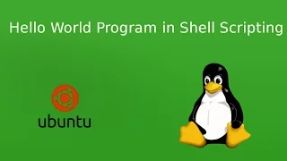 Hello World Program in shell scripting