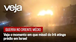 Veja o momento em que míssil do Irã atinge prédio em Israel