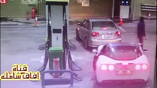 مداهمة تاجر مخدرات في محطة وقود 