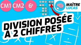 Division Posée CM2 CM1 Par Un Nombre à 2 Chiffres Avec Reste Cycle 3 Maths 