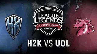 H2K vs. UOL - Week 9 Day 1 | EU LCS Summer Split | H2k-Gaming vs. Unicorns of Love (2018)