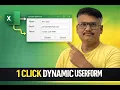 Create a Dynamic UserForm in Excel VBA with One Click