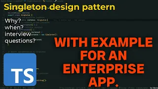 Singleton Design pattern in Typescript Basics Examples Interview questions
