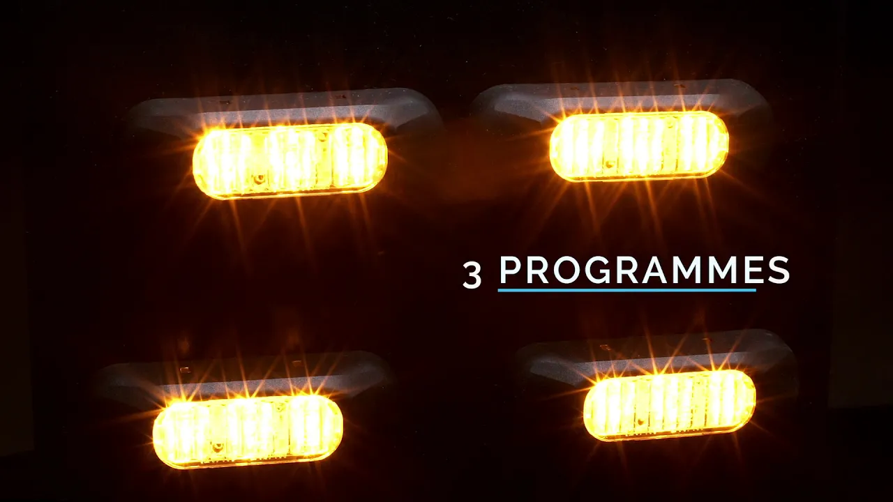 Video: R65 LED Flitser 3 LED's Amber 10 - 30V