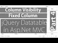 Column Visibility And Fixed Columns in jQuery Datatable - Part 4