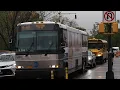 MTA NYCT bus 2007 MCI D4500CL on the BxM4 and 2011 Novabus LFSA on the Bx1 Limited