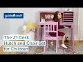 Guidecraft Children s Media Desk - The Desk Hutch and Chair Set for Kids
