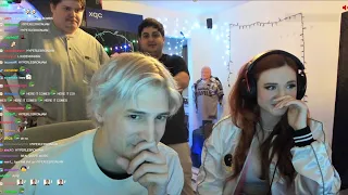 xQc shows Amouranth his song ft. Poke & Jessie