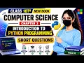 Class 10 Computer Science Chapter 3 Introduction to Python Programming Short Questions PTB