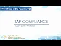 TAP Compliance Student Guide - The Basics