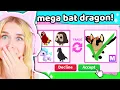 Trading For Mega Neon BAT DRAGON In Adopt Me