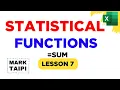 EXCEL STATISTICAL FUNCTIONS MarkTaipi