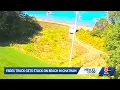 shows moment FedEx truck makes wrong turn drives onto Cape Cod beach