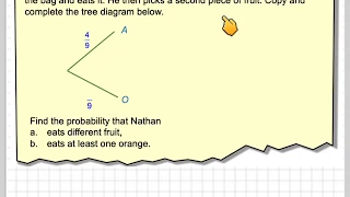 Dependent events using tree diagrams