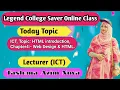 ICT Topic HTML introduction chapter 4 -Web design HTML