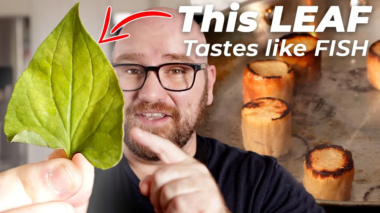 This Leaf Tastes like FISH so I made Vegan Scallops