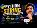 Python String Important Functions split replace find strip capitalize