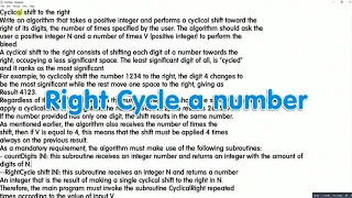 Flowgorithm - Cyclical shift to the right