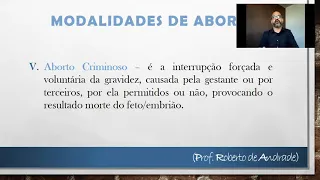 CRIMES CONTRA A VIDA - ABORTO - ARTS 124 À 128 DO CP