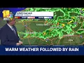 Overnight thunderstorms likely before a pleasant Monday forecast