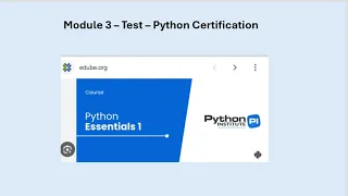 Python Essentials 1 - Module 3 Test
