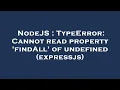 NodeJS TypeError Cannot read property findAll of undefined expressjs