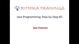 Java Programming Java Features Java Buzzwords