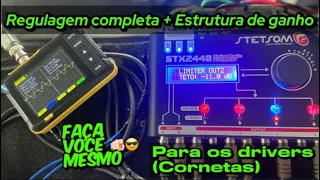 Regulagem completa estrutura de ganho para os drivers cornetas