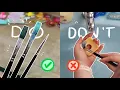DOs and DON Ts in oil paint - 5 ART HACKS that will help you paint easy clean and fast