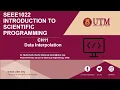 Introduction to Scientific Programming Chapter 11 - Data Interpolation