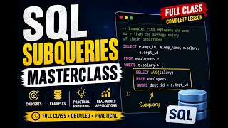 SQL SUBQUERIES MASTERCLASS