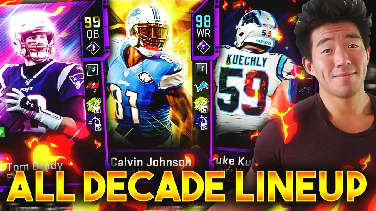 THE ALL DECADE LINEUP! BRADY, MEGATRON, ADRIAN PETERSON! Madden 20 Ultimate Team