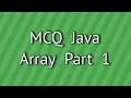MCQ Java Array Part 1