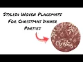 U Artlines Christmas Round Braided Placemats Set of 8 Review
