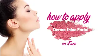 derma shine facial product how to use nimis tutorials