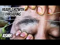 ASMR EYEBROW THREADING Heavy growth Eyebrow threading Tutorial RitaBhatia