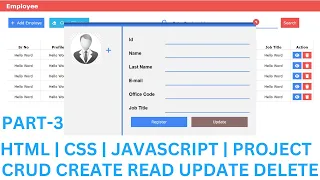 CRUD CREATE UPDATE READ DELETE JAVASCRIPT PROJECT HTML CSS JAVASCRIPT Justforcode