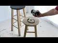 Easy wooden bar stool makeover!