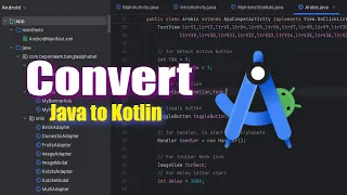 How to Convert Java to Kotlin in Android Studio