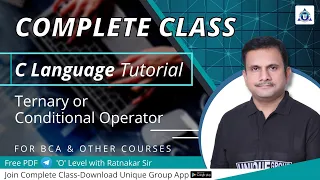Ternary Operator Conditional Operator Nested Ternary Operator C Prog Conditional Operator in C