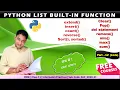 List in Python Part - 12 List built-in functions